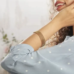 Bracelet Jonc Acier Dore Anthonyn-Histoire d'Or Hot