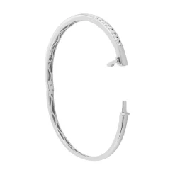Histoire d'Or Bracelet Jonc Alane Or Blanc Oxyde De Zirconium