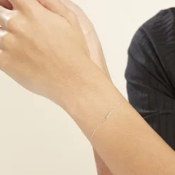 Histoire d'Or Bracelet Jonc Aprhodisia Blanc Diamant Blanc