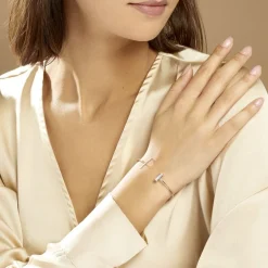 Histoire d'Or Bracelet Jonc Argent Rose Tea Oxyde De Zirconium