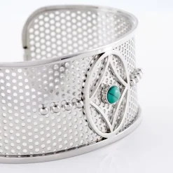 Bracelet Jonc Audreanne Acier Blanc Pierre De Synthese-IMAGINE Outlet