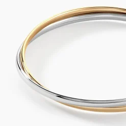 Bracelet Jonc Catalin 2 Fils Flexibles Or Bicolore-Histoire d'Or