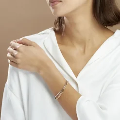 Histoire d'Or Bracelet Jonc Catalin 3 Fils Entrelaces Or Tricolore