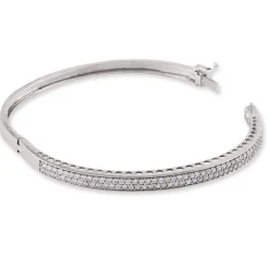 Histoire d'Or Bracelet Jonc Clélya Argent Blanc Oxyde De Zirconium