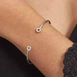 Bracelet Jonc Danae Argent Blanc Oxyde De Zirconium-Histoire d'Or