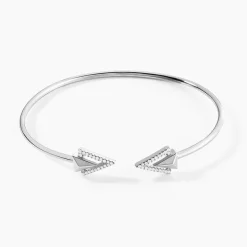 Bracelet Jonc Deva Argent Blanc Oxyde De Zirconium-Histoire d'Or New