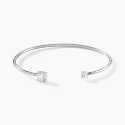 Histoire d'Or Bracelet Jonc Domitille Argent Blanc Oxyde De Zirconium