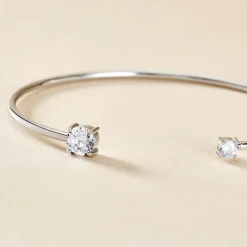 Histoire d'Or Bracelet Jonc Domitille Argent Blanc Oxyde De Zirconium