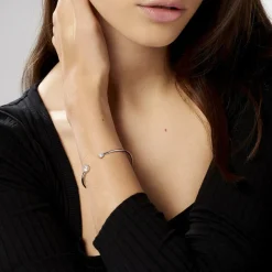 Histoire d'Or Bracelet Jonc Domitille Argent Blanc Oxyde De Zirconium