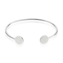 Bracelet Jonc Domitylle Argent Blanc Oxyde De Zirconium-Histoire d'Or Best