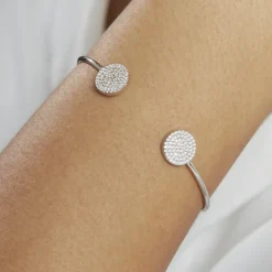 Bracelet Jonc Domitylle Argent Blanc Oxyde De Zirconium-Histoire d'Or Best