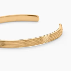 Histoire d'Or Bracelet Jonc Ensoleillée Plaqué Or Jaune