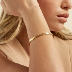 Histoire d'Or Bracelet Jonc Ensoleillée Plaqué Or Jaune