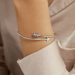 Bracelet Jonc Fabienna Argent Blanc-Histoire d'Or