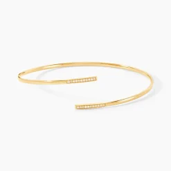 Histoire d'Or Bracelet Jonc Halldora Or Jaune Diamant