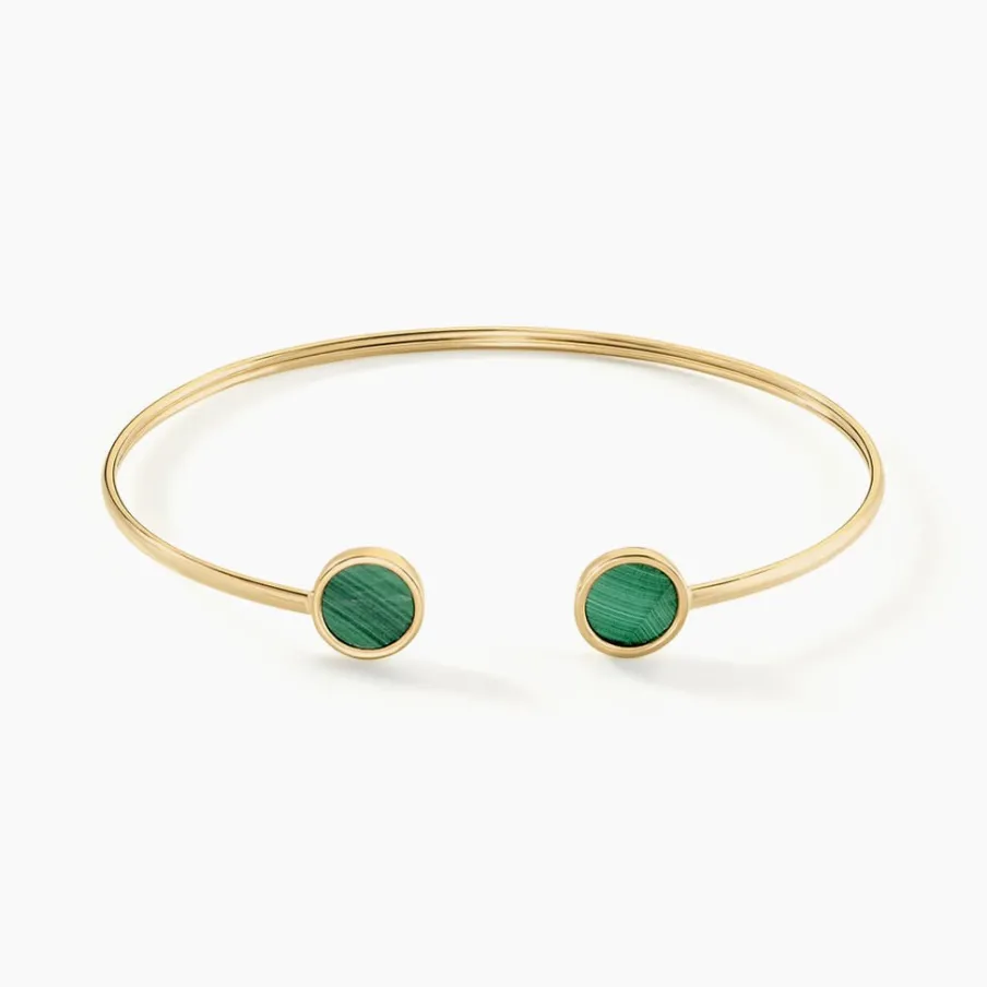 Histoire d'Or Bracelet Jonc Heida Or Jaune Malachite