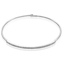 Histoire d'Or Bracelet Jonc Hermia Blanc Diamant Blanc