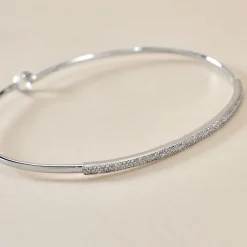 Histoire d'Or Bracelet Jonc Hermia Blanc Diamant Blanc