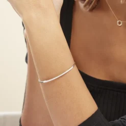 Histoire d'Or Bracelet Jonc Hermia Blanc Diamant Blanc