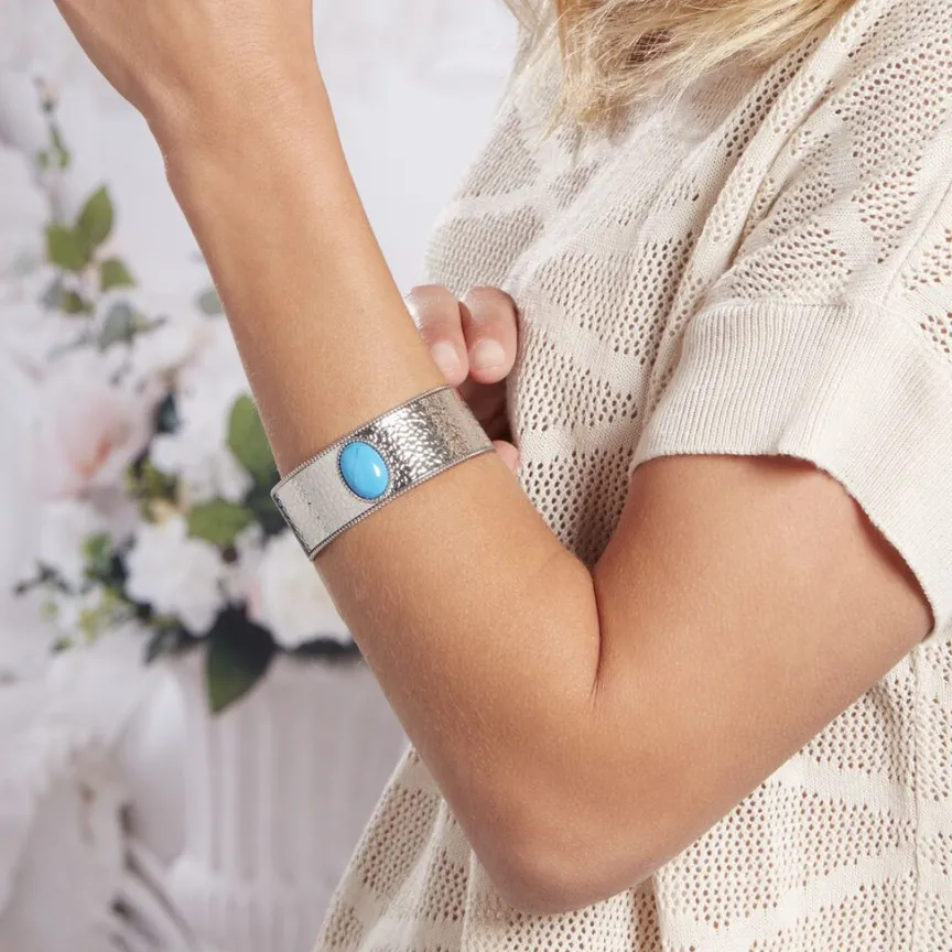 Bracelet Jonc Tiffany Acier Blanc Pierre De Synthese-IMAGINE Online