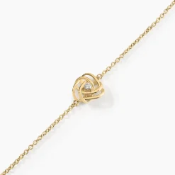 Histoire d'Or Bracelet Jonc Iwaki Plaqué Or Jaune Oxyde De Zirconium