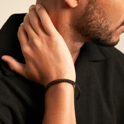 Bracelet Jonc Guilherme Acier Noir-JOURDAN