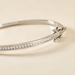 Bracelet Jonc Laurianne Argent Blanc Oxyde De Zirconium-Histoire d'Or Clearance