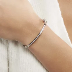 Bracelet Jonc Laurianne Argent Blanc Oxyde De Zirconium-Histoire d'Or Clearance