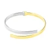 Bracelet Jonc Loise 2 Fils Carres Or Bicolore-Histoire d'Or Sale