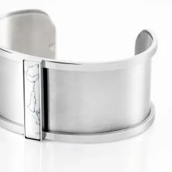 Bracelet Jonc Melvyna Acier Blanc Pierre De Synthese-IMAGINE Clearance