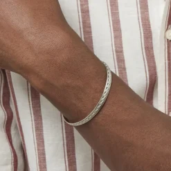 Histoire d'Or Bracelet Jonc Oscaro Argent Gris