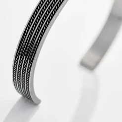 Histoire d'Or Bracelet Jonc Ouvert Acier Bicolore Anderson