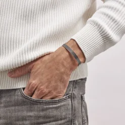 Histoire d'Or Bracelet Jonc Ouvert Acier Bicolore Anderson