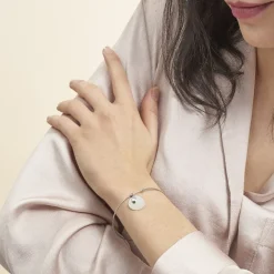 Histoire d'Or Bracelet Jonc Paula Argent Blanc Oxyde De Zirconium