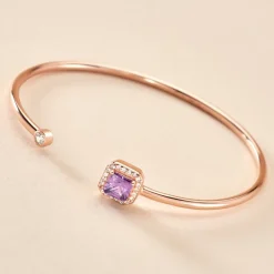 Bracelet Jonc Purple Mood Argent Rose Oxyde De Zirconium-Histoire d'Or Outlet