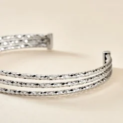 Bracelet Jonc Rachelle Argent Blanc-Histoire d'Or Discount