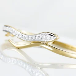 Histoire d'Or Bracelet Jonc Reyyanae Plaqué Or Jaune Oxyde De Zirconium