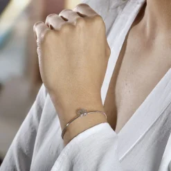 Bracelet Jonc Rosita Argent Blanc-Histoire d'Or Discount