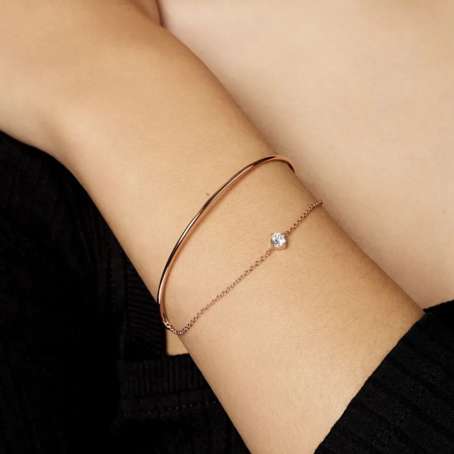 Histoire d'Or Bracelet Jonc Ruth De Zirconium