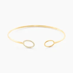 Histoire d'Or Bracelet Jonc Seth Or Jaune Oxyde De Zirconium