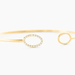 Histoire d'Or Bracelet Jonc Seth Or Jaune Oxyde De Zirconium