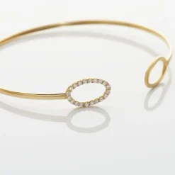 Histoire d'Or Bracelet Jonc Seth Or Jaune Oxyde De Zirconium