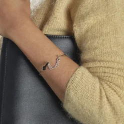 Bracelet Jonc Sibel Argent Blanc-Histoire d'Or Discount