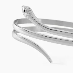 Histoire d'Or Bracelet Jonc Solitaae Argent Blanc