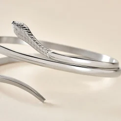 Histoire d'Or Bracelet Jonc Solitaae Argent Blanc