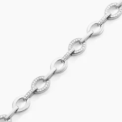 Bracelet Jonc Tehei Argent Blanc Oxyde De Zirconium-Histoire d'Or