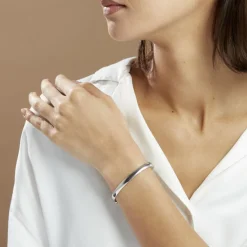 Bracelet Jonc Thaira Argent Blanc-Histoire d'Or Clearance