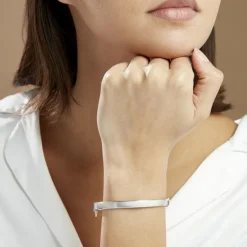 Bracelet Jonc Thaira Argent Blanc-Histoire d'Or Clearance