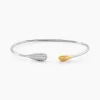 Bracelet Jonc Tiwa Argent Bicolore Oxyde De Zirconium-Histoire d'Or Outlet