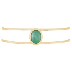 Histoire d'Or Bracelet Jonc Veina Plaqué Or Jaune Aventurine